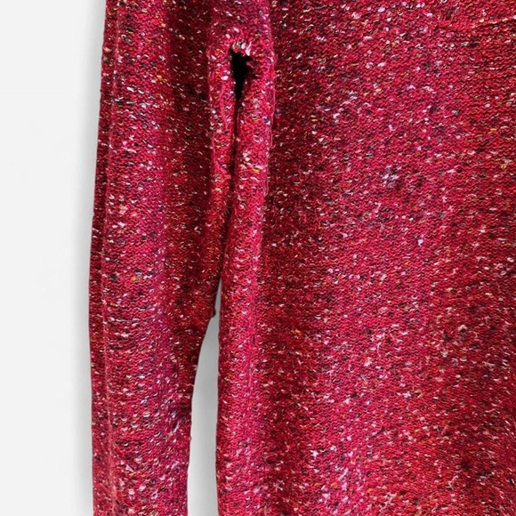 Coldwater Creek Womens Red Soeckled Knit Pullover Sweater V Neck size XL - Picture 5 of 13
